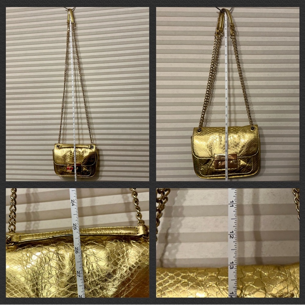 MICHAEL KORS GOLD METALLIC CROSSBODY. EUC RETAILED $358 - Picture 13 of 15